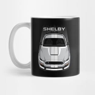 Ford Mustang Shelby GT350 2015 - 2020 - Silver - White Stripes Mug